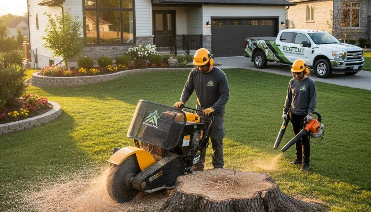 Professional stump removal service in Seattle, WA by Chop Chop Tree clearing yard space safely